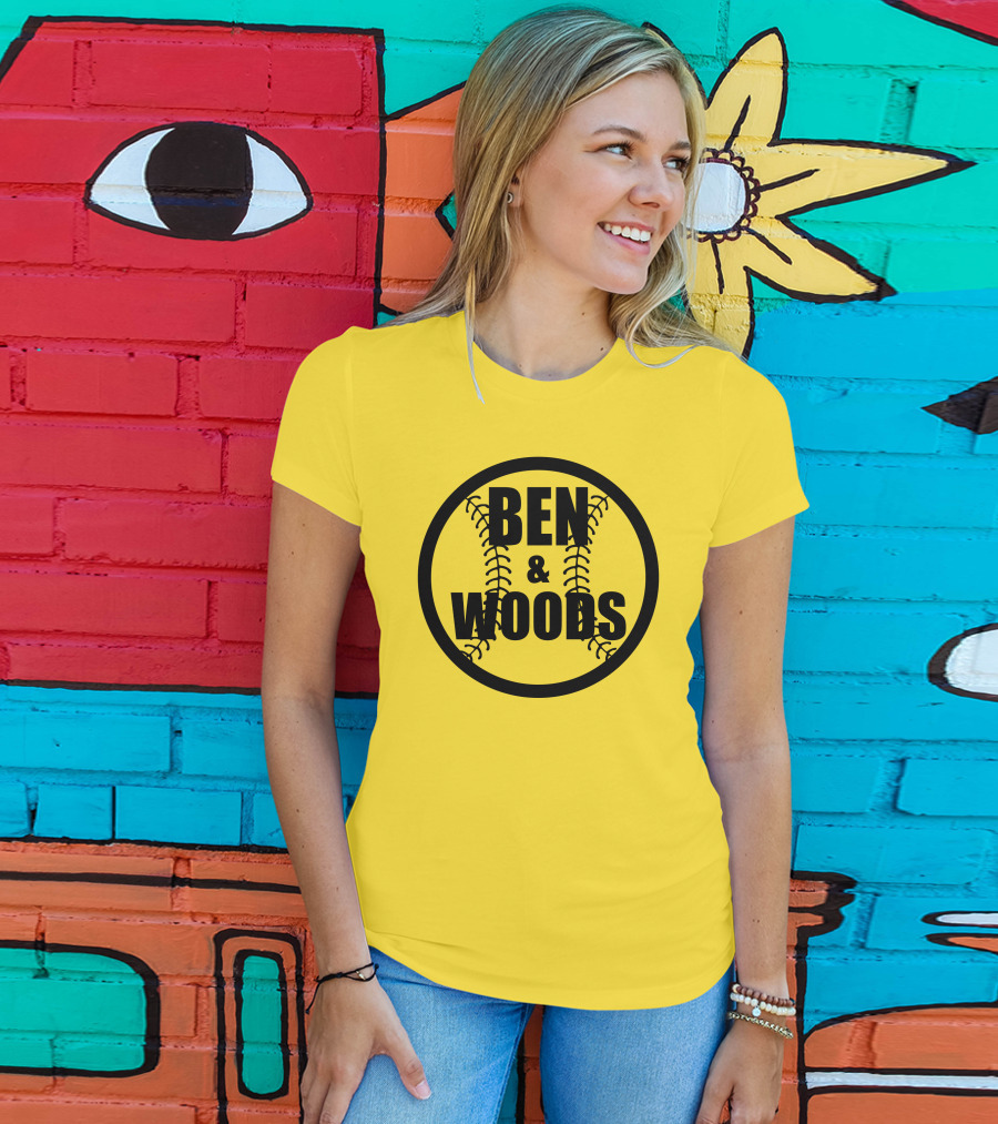 Ben And Woods Baseball Stitching Circle T-Shirt