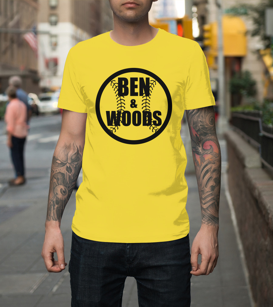 Ben And Woods Baseball Stitching Circle T-Shirt