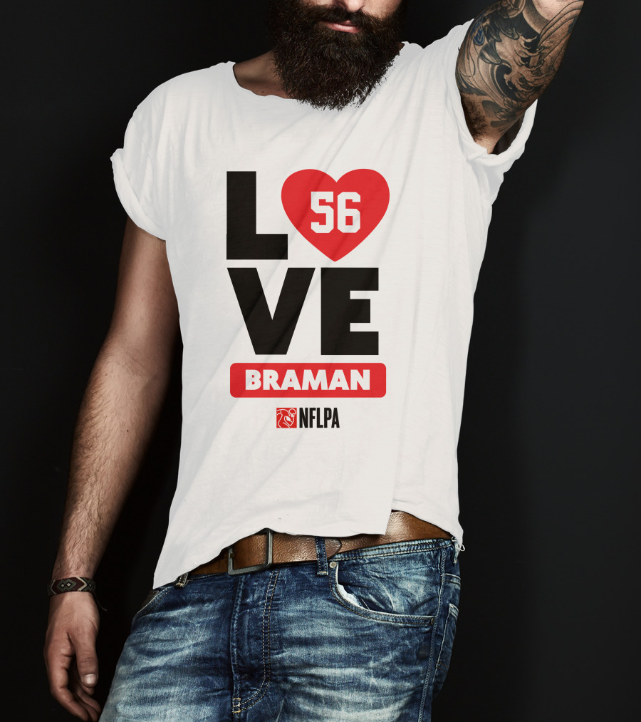 LOVE 56 BRAMAN NFLPA T-Shirt