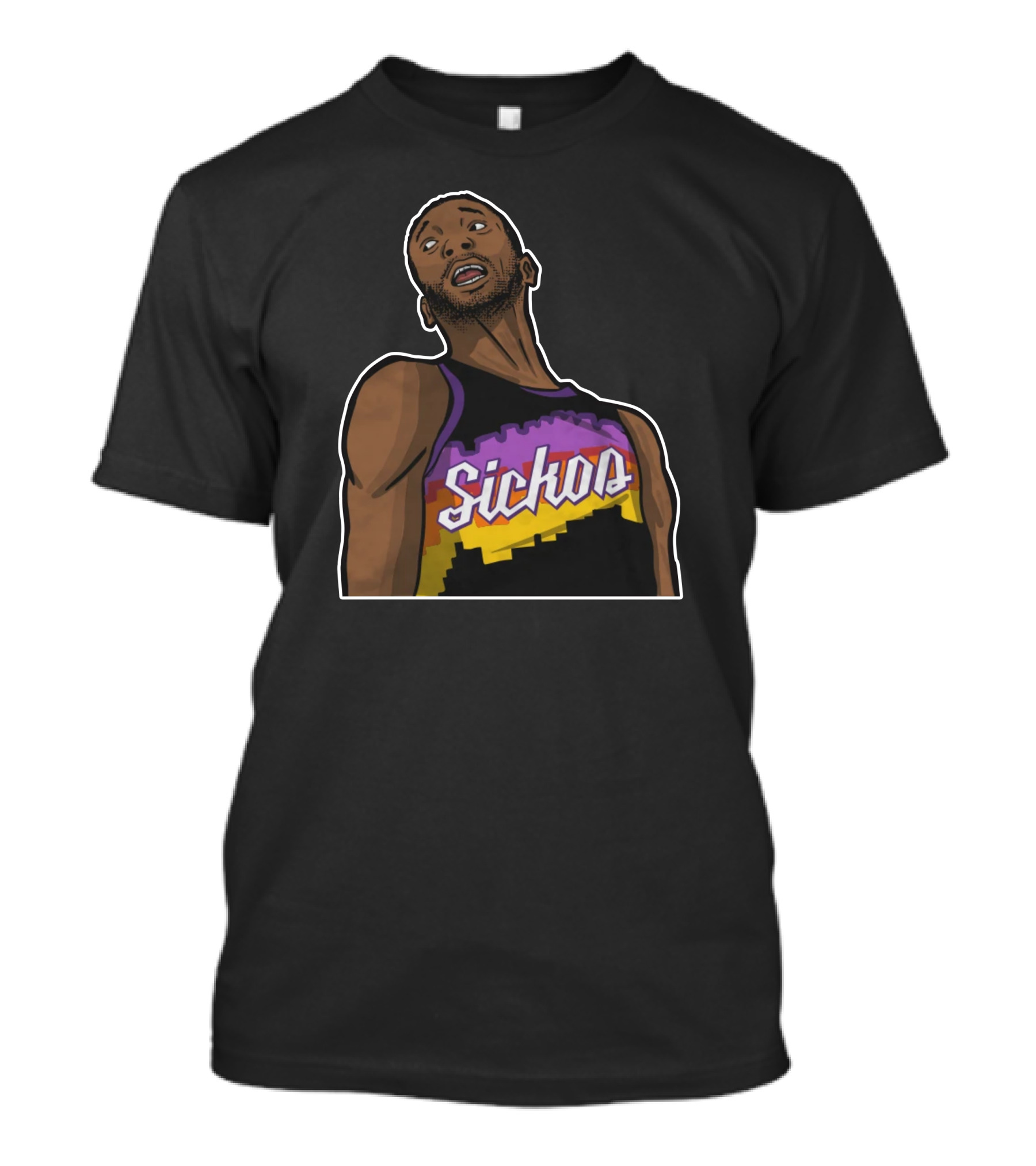 Sickos Retro Basketball Jersey Inspired Graphic T-Shirt
