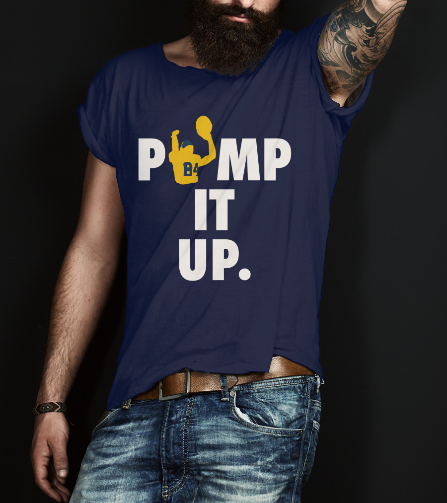 Bluebyninety Pump It Up Football Silhouette 84 T-Shirt