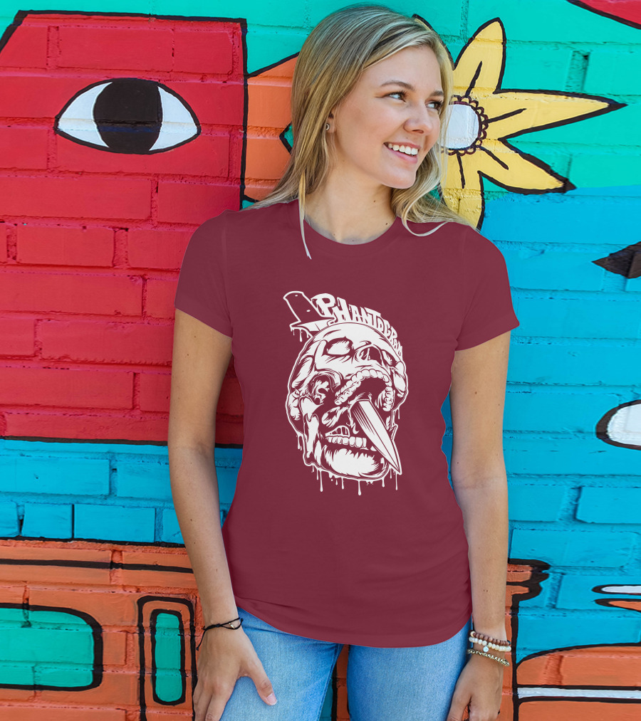 Phantogram Skull With Knife In Mouth T-Shirt