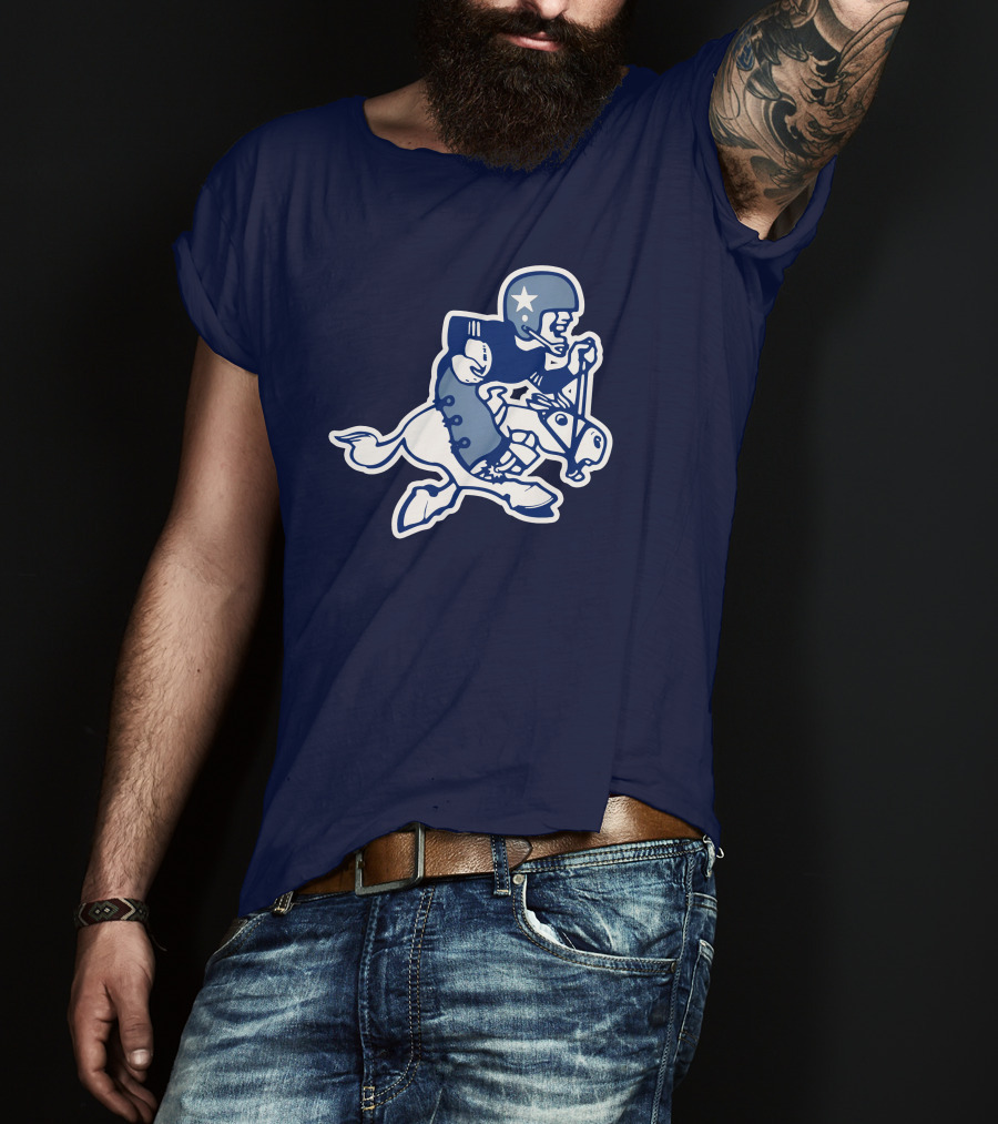 Dallas Cowboys Classic Throwback Fleece NFL Vintage Iconic Logo Navy Blue T-Shirt
