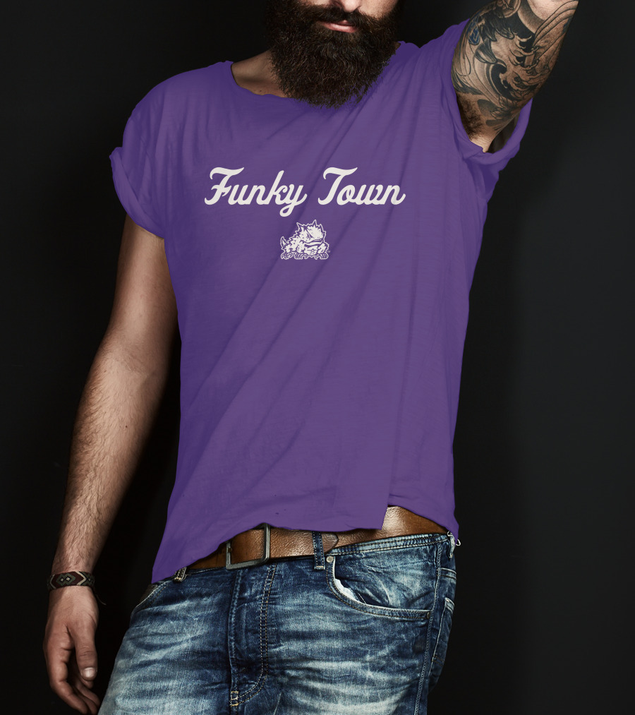 Funky Town TCU Horned Frogs Football Vintage Retro T-Shirt