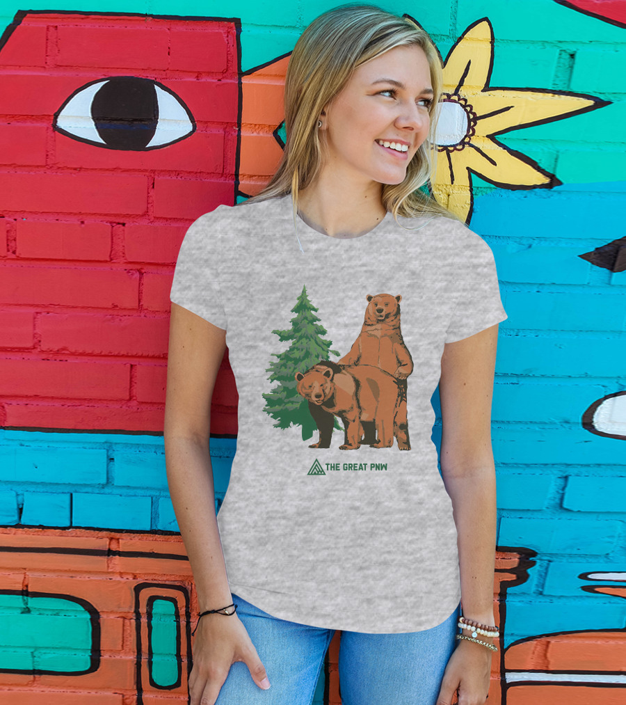 The Great PNW Bears And Pine Forest T-Shirt