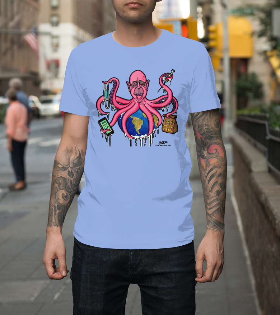 Schwabtopus Earth Bio Check Mask Happy Meal Dripping Syringe T-Shirt