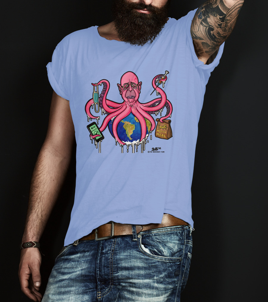 Schwabtopus Earth Bio Check Mask Happy Meal Dripping Syringe T-Shirt