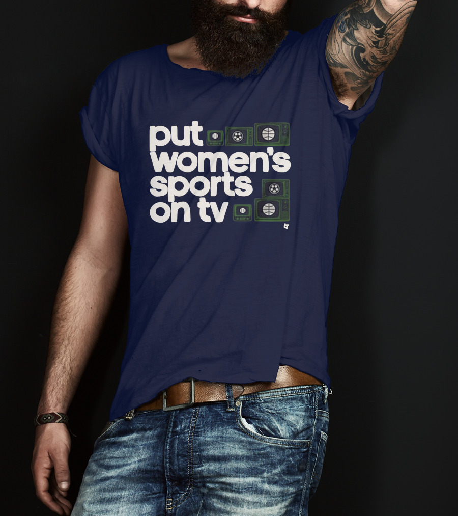 Put Women's Sports On TV Vintage Television T-Shirt
