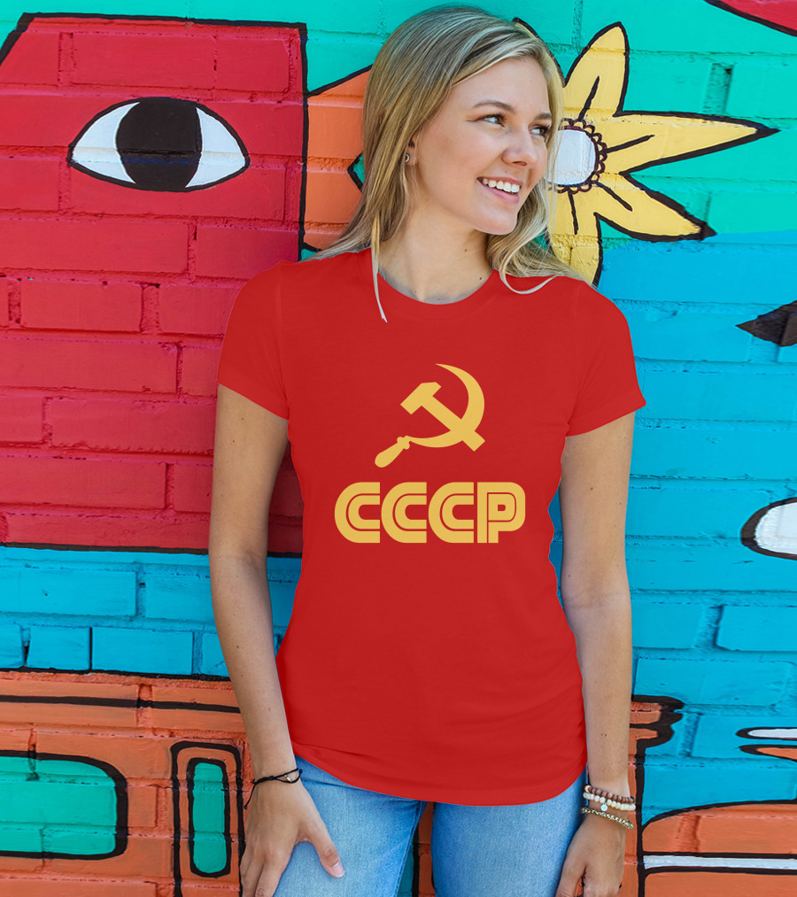 Schotthappens CCCP Soviet Hammer And Sickle Red T-Shirt