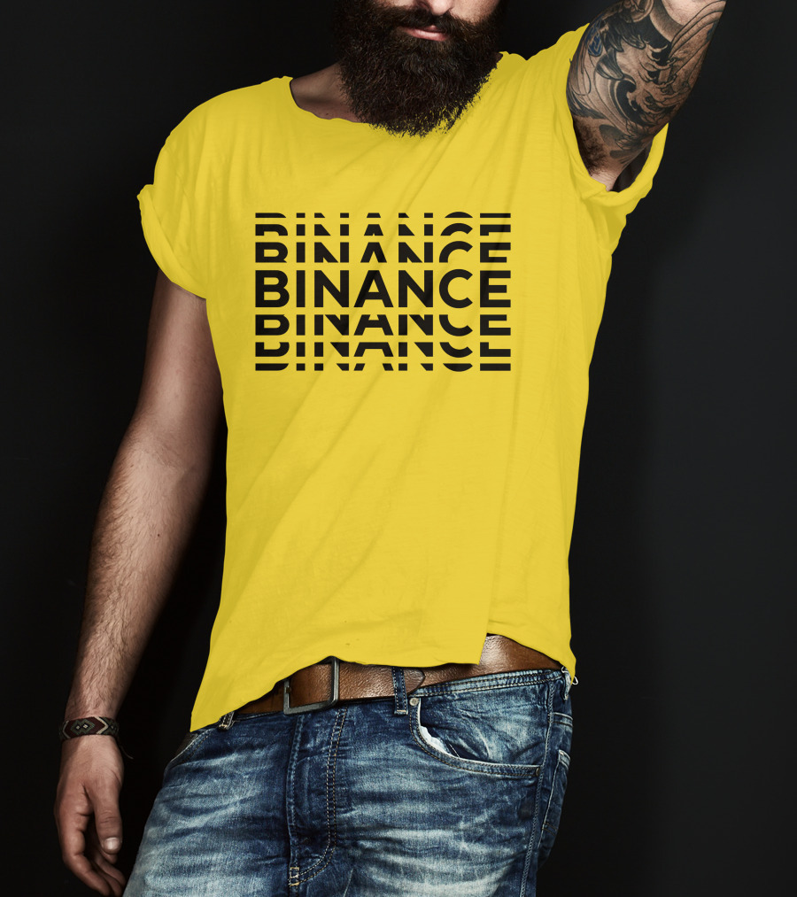 Binance Binance Repeated Bold Text T-Shirt
