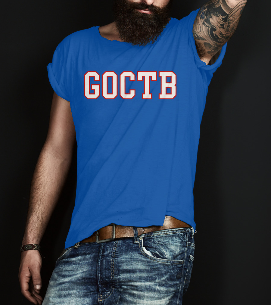 GOCTB 26 S Store Bold Lettering On Blue T-Shirt