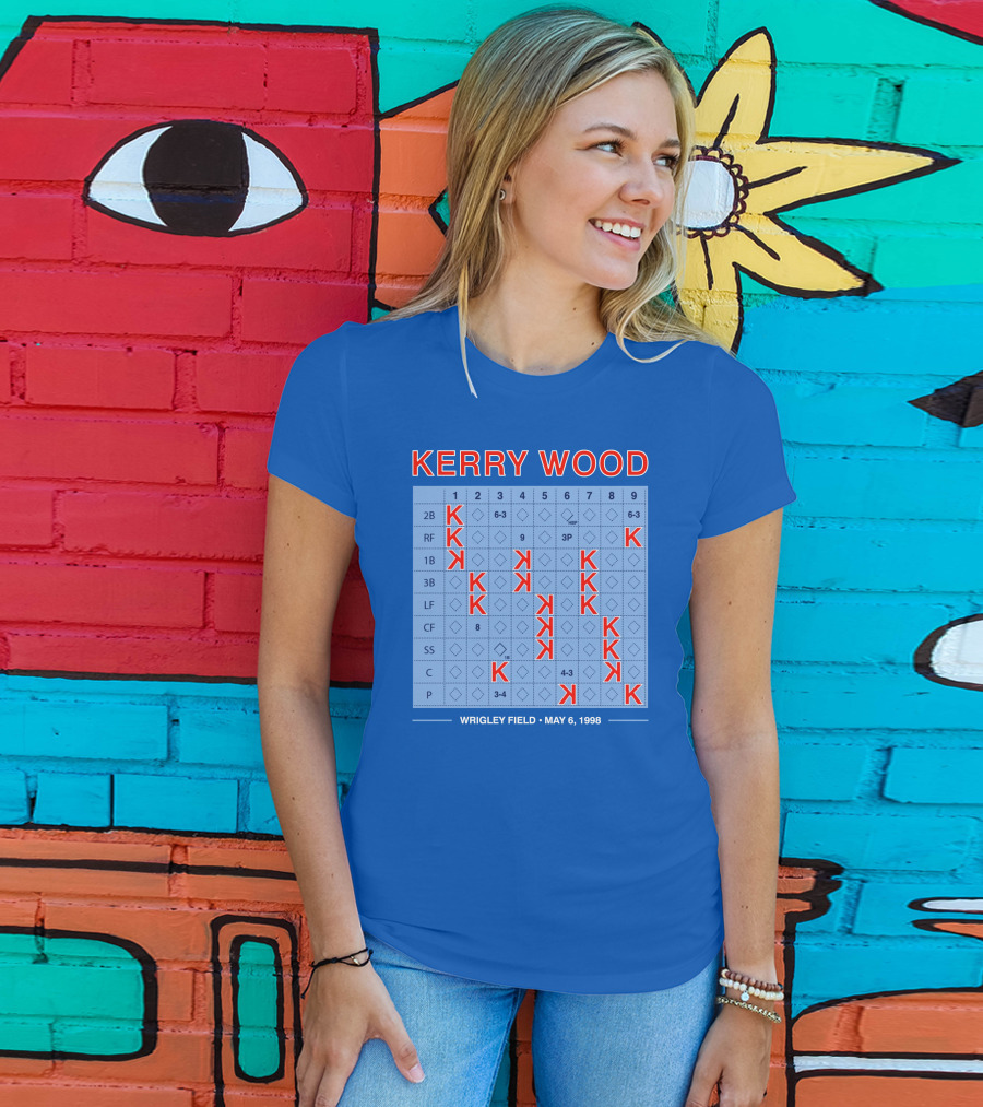 Kerry Wood Wrigley Field 20 Strikeouts May 6 1998 Scorecard T-Shirt