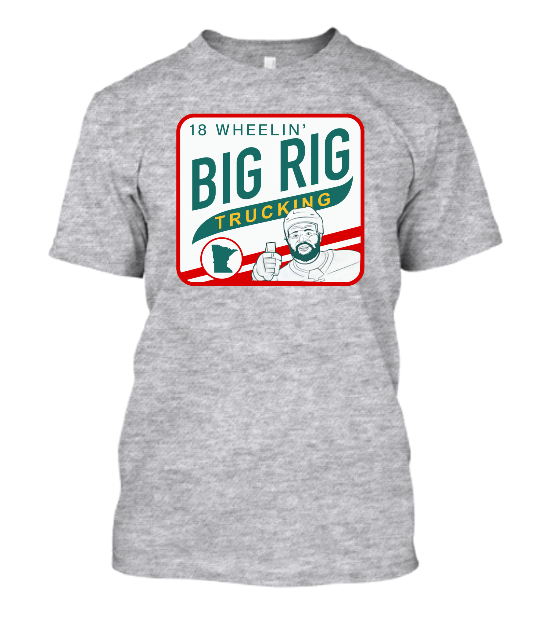 18 Wheelin' Big Rig Trucking Minnesota Driver Thumbs Up T-Shirt