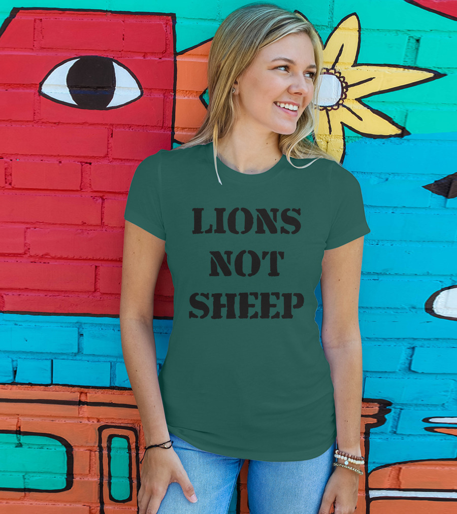 Lions Not Sheep Motivational Mindset T-Shirt