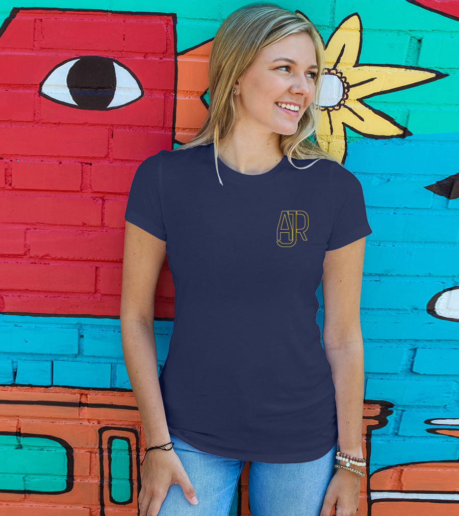 AJR Band Logo Navy Yellow T-Shirt