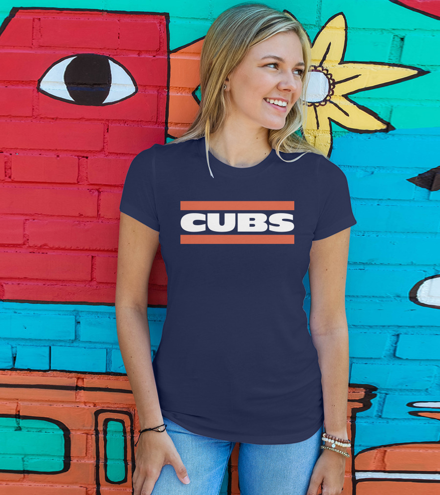 Obvious Cubs Vintage Style Navy Baseball Team Fan Gear T-Shirt