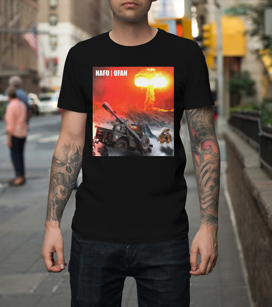 NAFO OFAN Crockett Rocket Explosion Scene T-Shirt