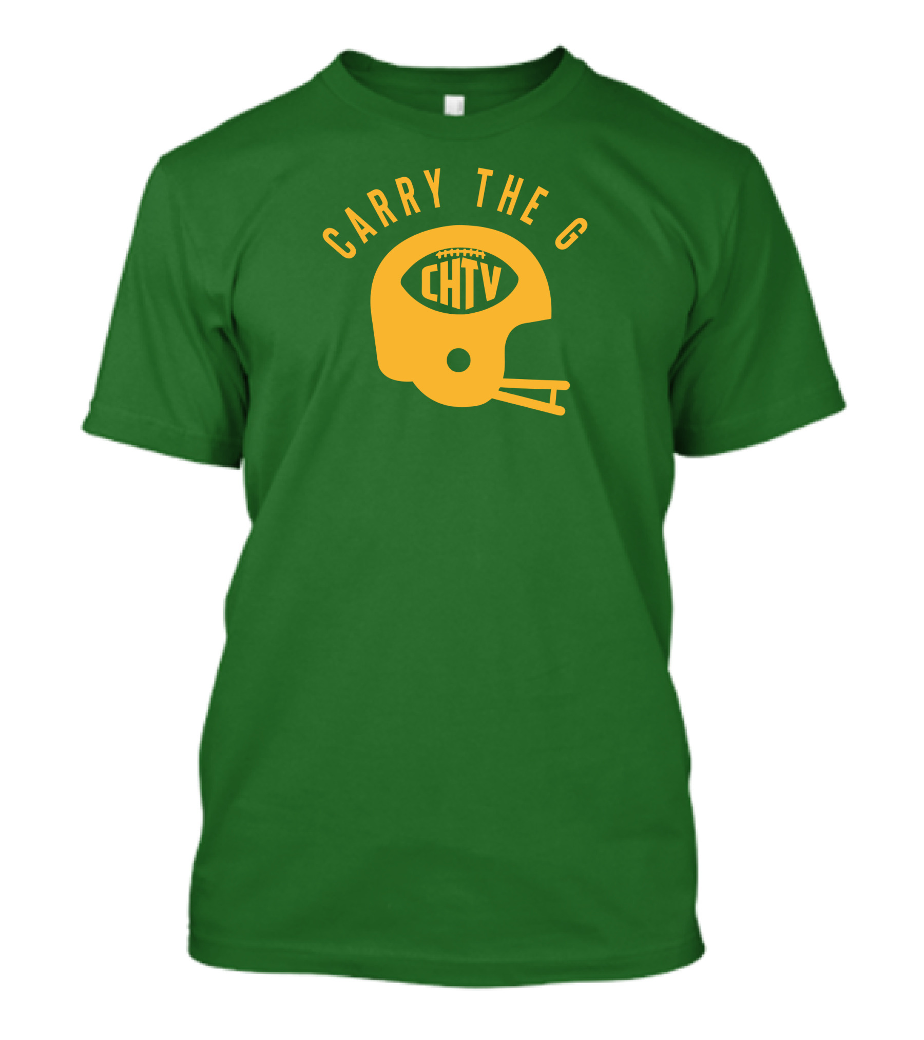 Cheeseheadtv Carry The G Football Helmet CHTV T-Shirt