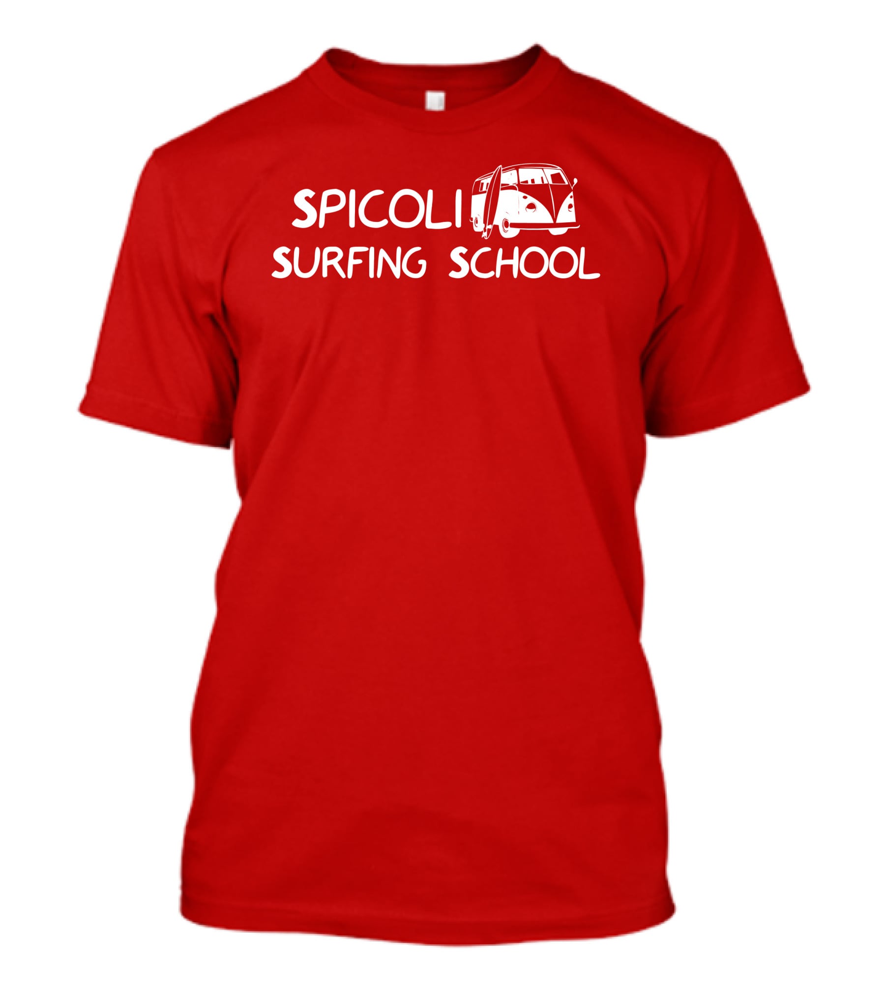 Spicoli Surfing School Super 70s Sports Vintage Van Surfboard T-Shirt