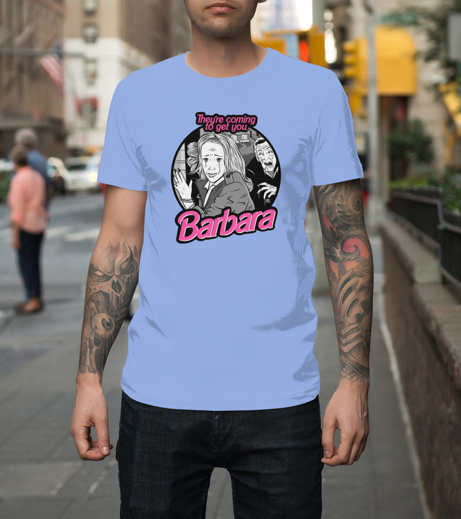 They're Coming to Get You Barbara Horror Scene Comic T-Shirt