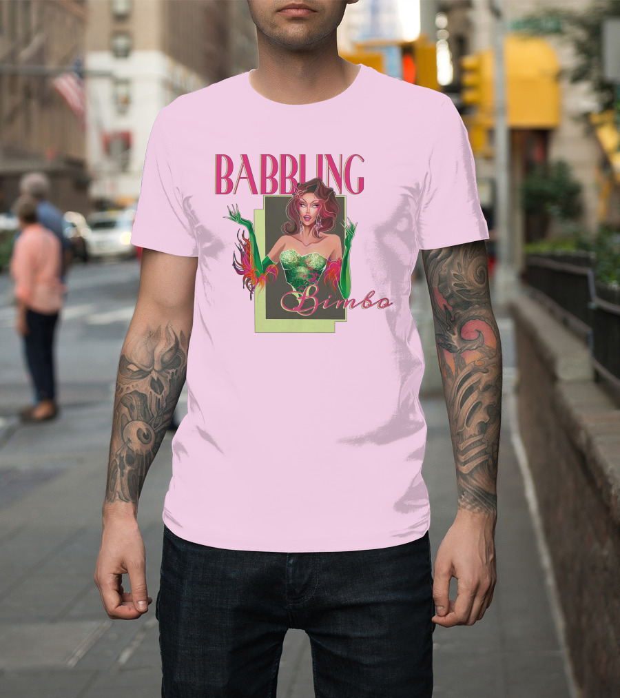 Voss Events Merch Jasmine Kennedie Babbling Bimbo Green Glamour Dress T-Shirt