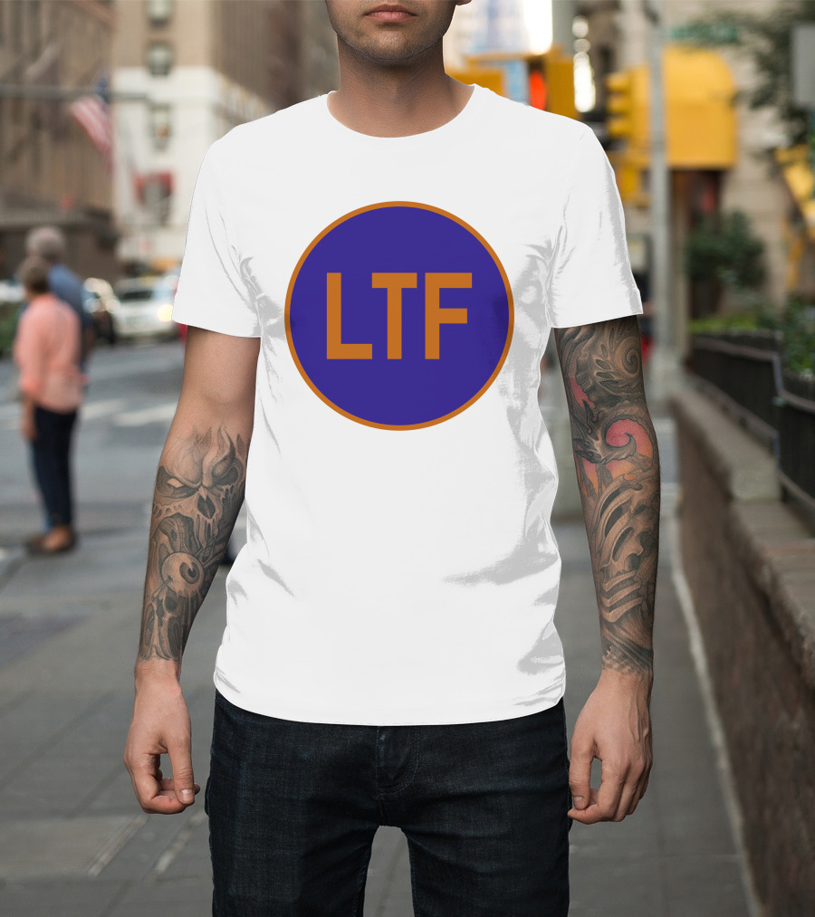 Doitfresh LTF Blue Circle Orange Border T-Shirt