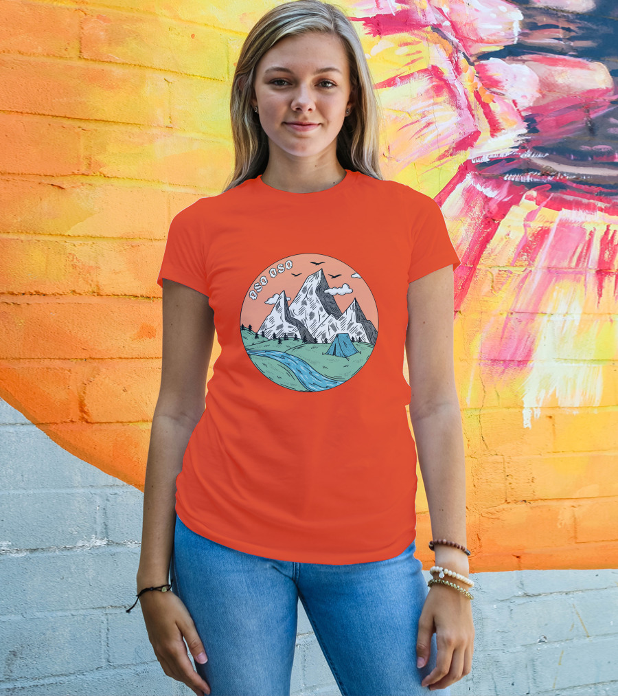 Christine Oso Oso River Tent Camping Mountains T-Shirt