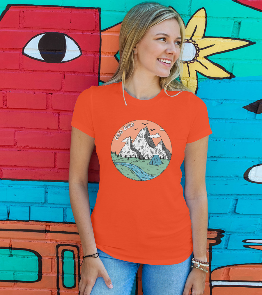 Christine Oso Oso River Tent Camping Mountains T-Shirt