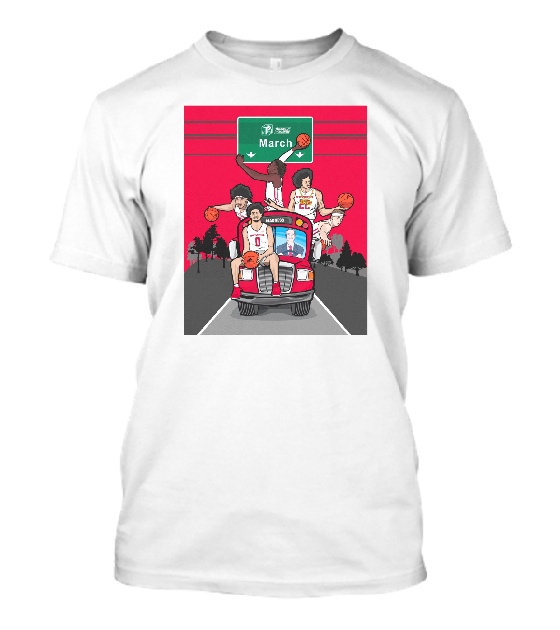 Rutgers Scarlet Knights Basketball March Madness Road Trip To Dayton Ohio T-Shirt