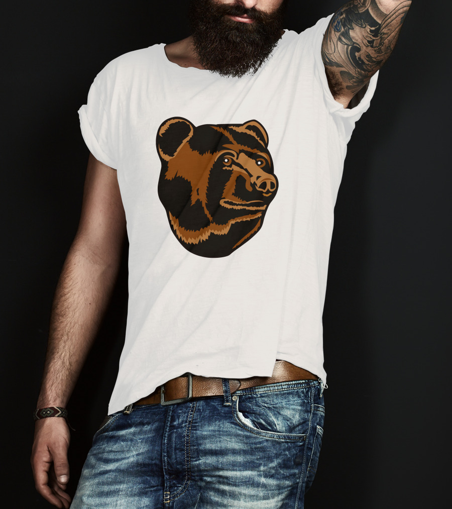 Boston Bruins Logo Bear Head T-Shirt