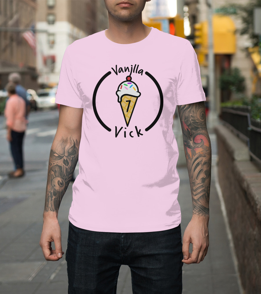 Vanilla Vick Ice Cream Cone No Border T-Shirt