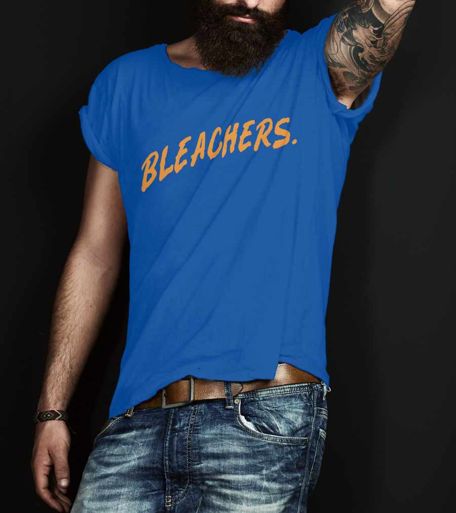 Bleachers Bold Arch Text On Blue T-Shirt