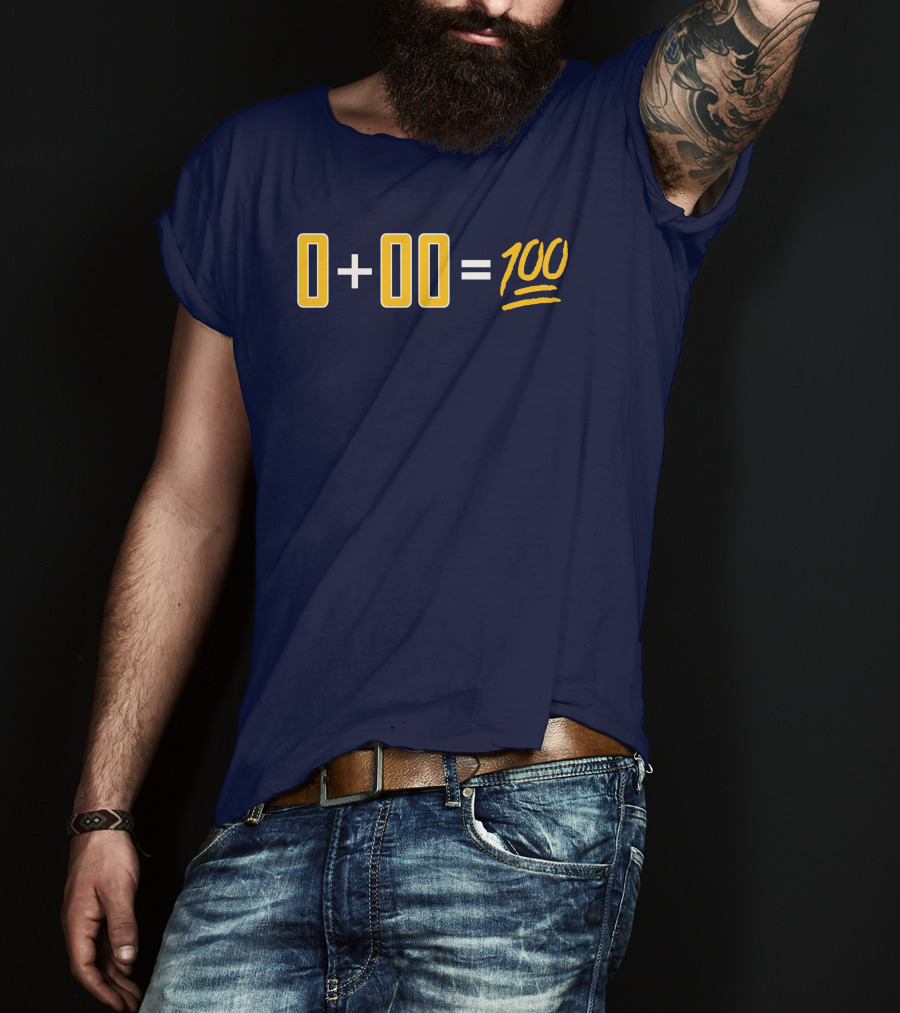 0+00=100 Obvious Equation With Emphasis T-Shirt
