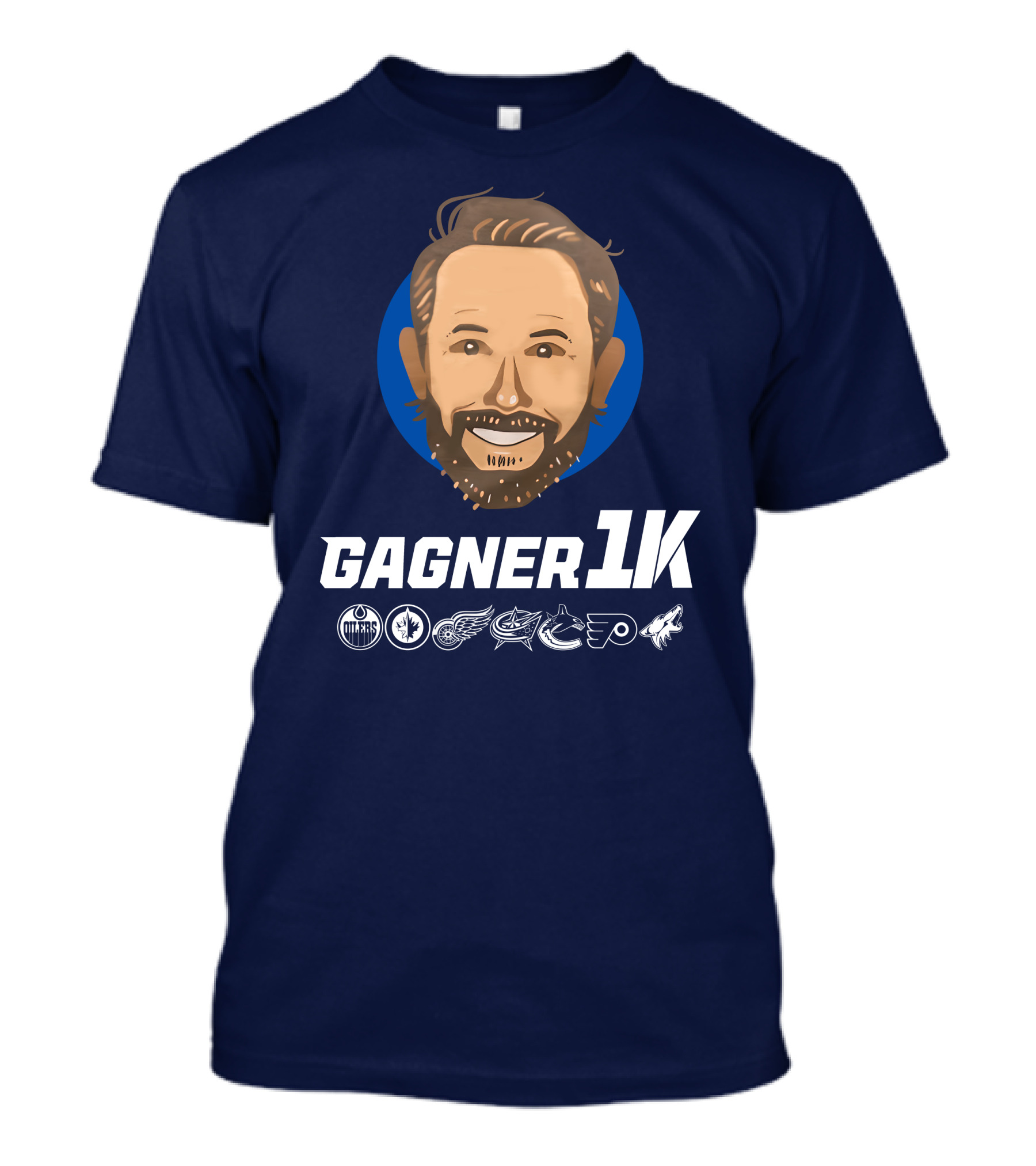 Gagner 1K Congrats Gags 1000 Career NHL Games Oilers Jets Red Wings Blue Jackets Canucks Flyers Coyotes T-Shirt