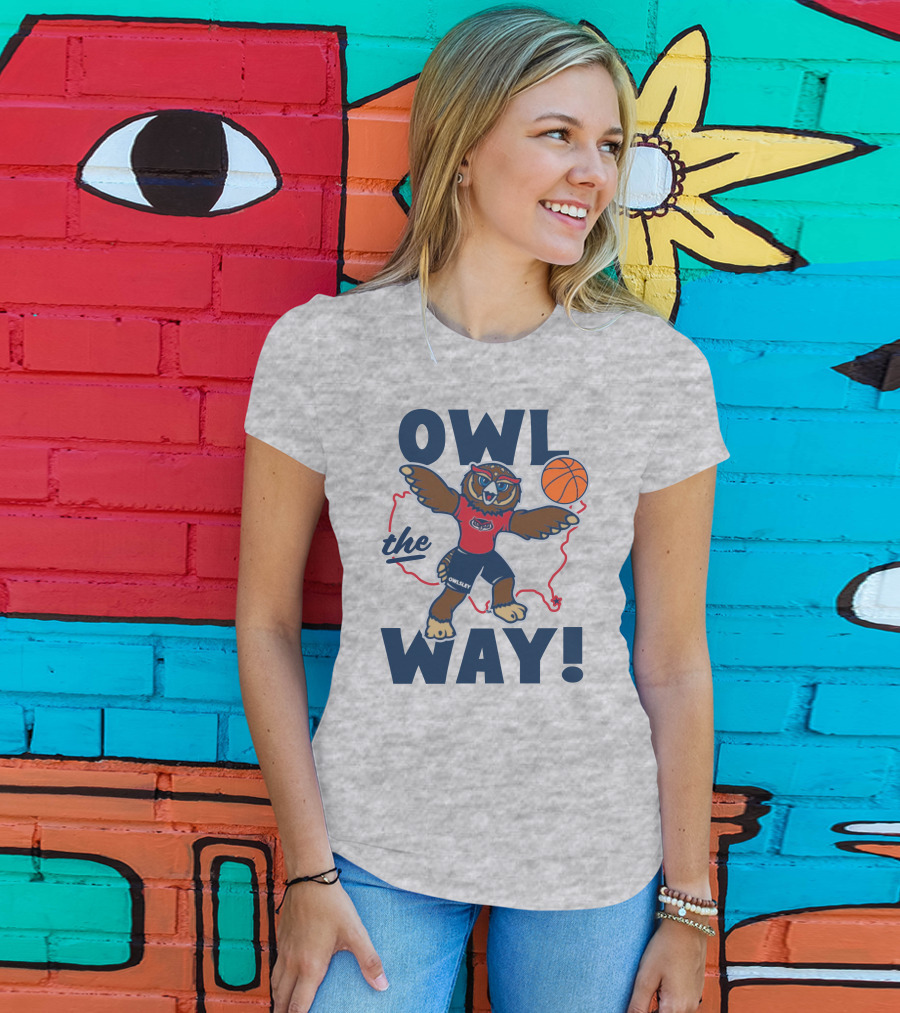 Owlsey Basketball Owl The Way Florida Atlantic T-Shirt