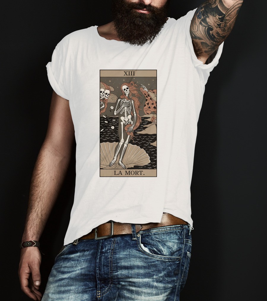 XIII La Mort Tarot Death Of Venus Skeleton T-Shirt