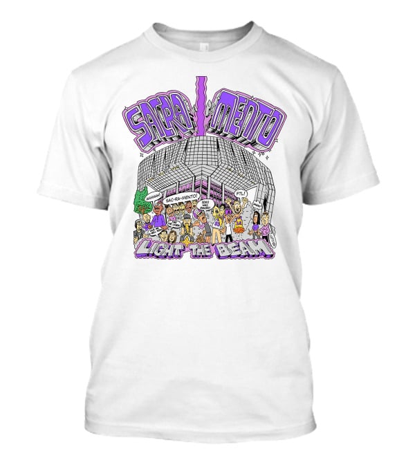 SACRA MENTO Light The Beam Midtownsac Crowd Excitement Energetic Atmosphere T-Shirt