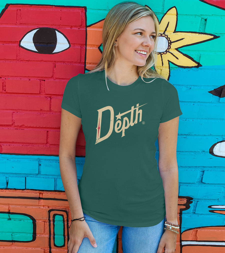 Depth Parody Vintage Style Text With Star Accent T-Shirt