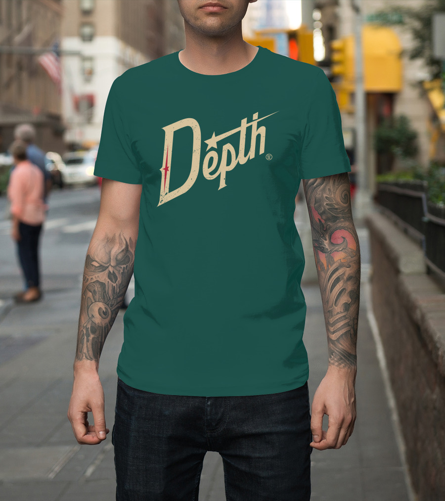 Depth Parody Vintage Style Text With Star Accent T-Shirt