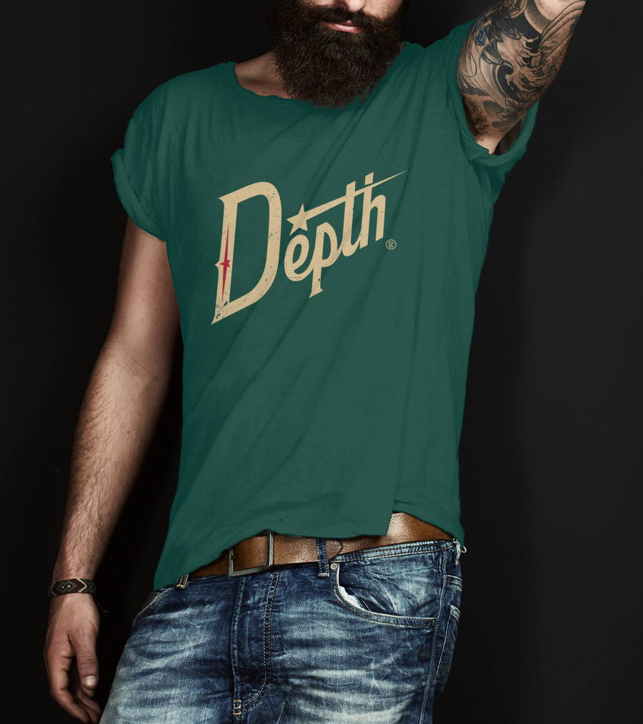 Depth Parody Vintage Style Text With Star Accent T-Shirt