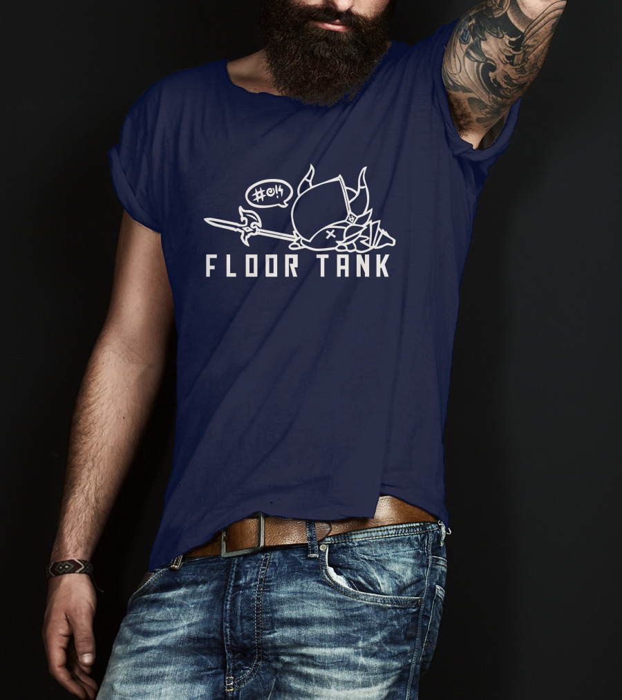 Floor Tank Hashtag Oof Viking Helmet And Spear T-Shirt