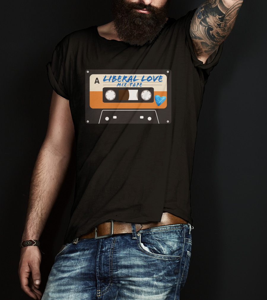 Liberal Love Mix Tape Cassette Heart T-Shirt