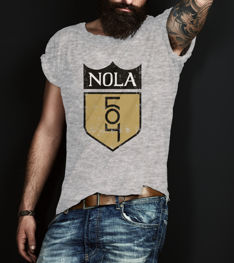 NOLA 504 Shield Badge Emblem T-Shirt