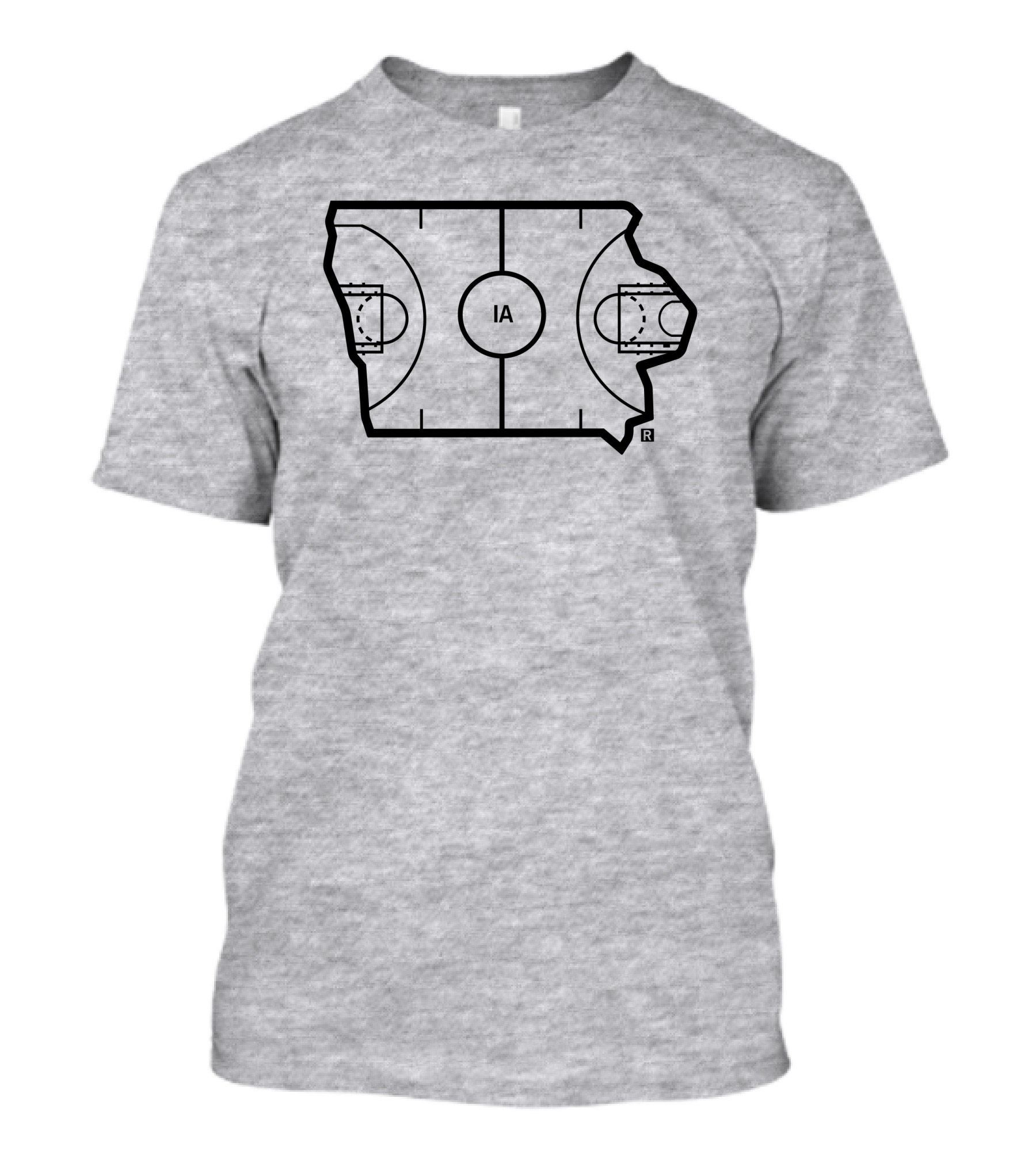 IA Basketball Court Map T-Shirt