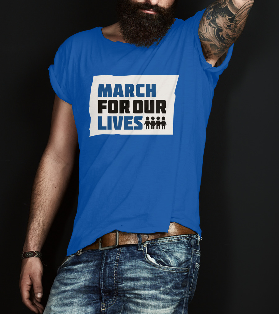 MARCH FOR OUR LIVES Protest Social Movement Iconic Text And Figures T-Shirt