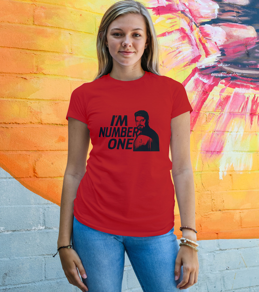 Star Trek I'm Number One Jonathan Frakes Red Crewneck T-Shirt