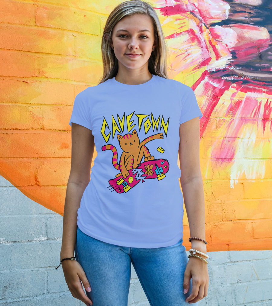Cavetown Cat Skateboard Fun T-Shirt