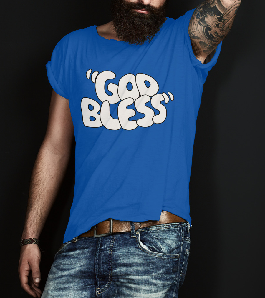 Sal Vulcano God Bless Text Merchandise T-Shirt