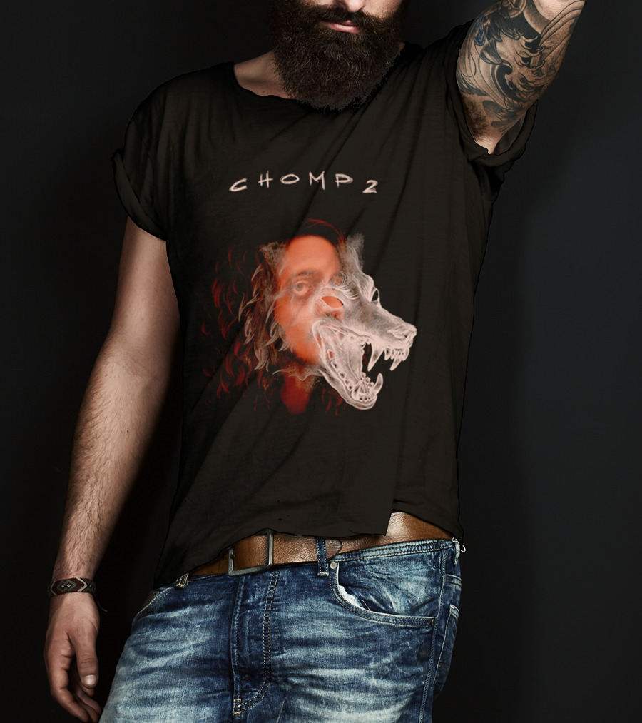 CHOMP 2 Russ Merch Wolf Overlay T-Shirt