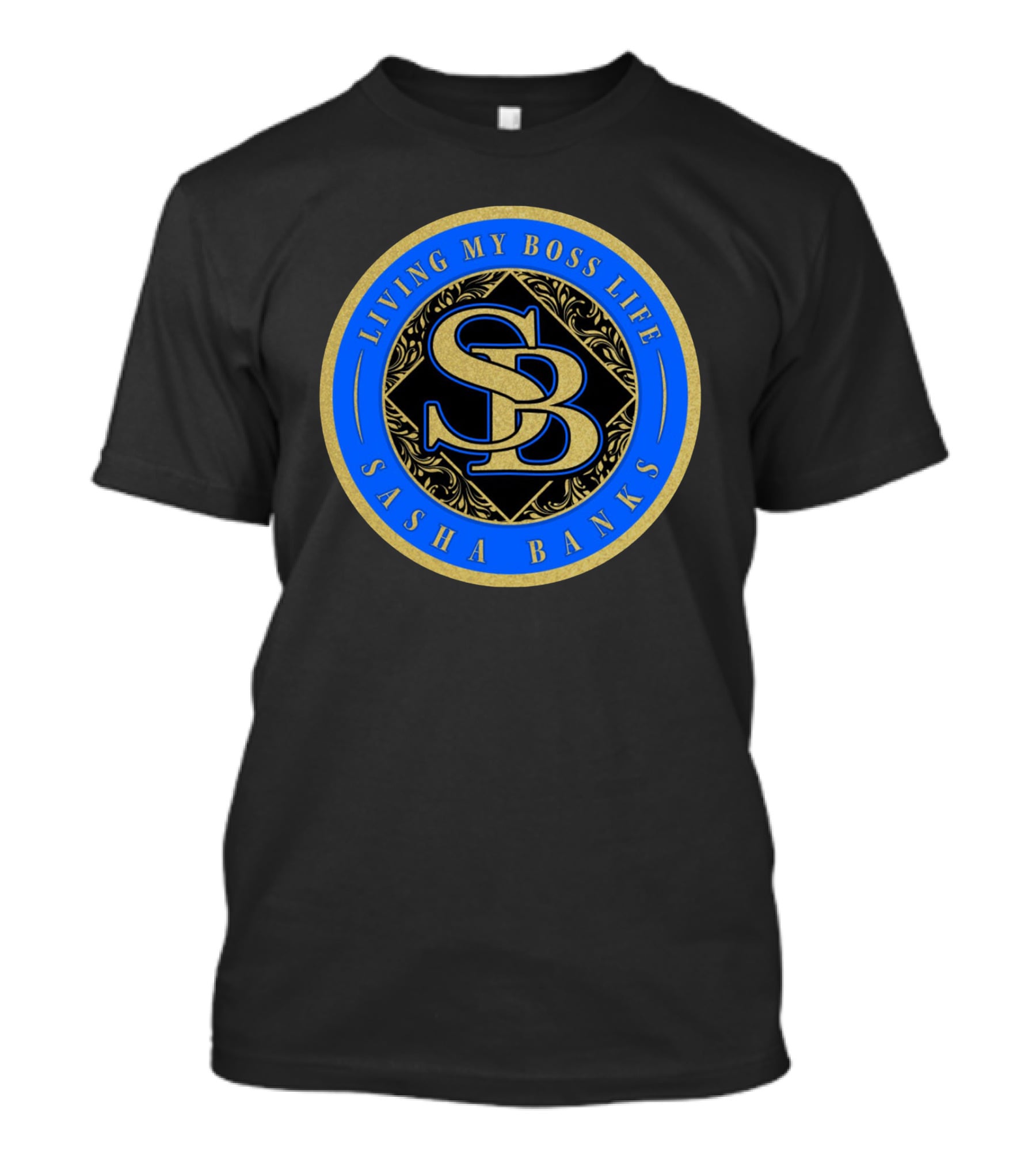 Living My Boss Life Sasha Banks SB Emblem T-Shirt
